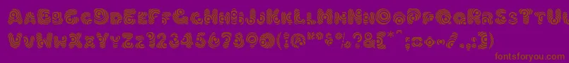 Czcionka Hypmotizin – brązowe czcionki na fioletowym tle