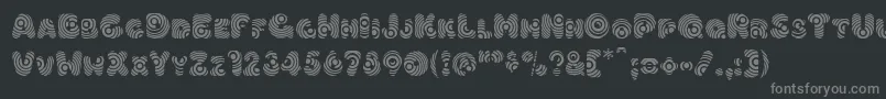 Hypmotizin Font – Gray Fonts on Black Background