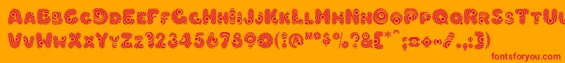 Hypmotizin Font – Red Fonts on Orange Background