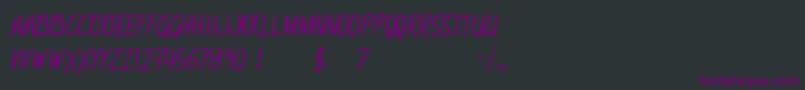 Шрифт TerryScript – фиолетовые шрифты на чёрном фоне