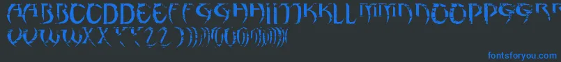 Zeddan Font – Blue Fonts on Black Background