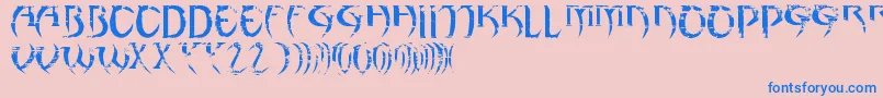 Zeddan Font – Blue Fonts on Pink Background