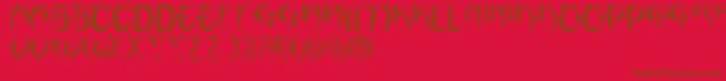 Шрифт Zeddan – коричневые шрифты на красном фоне