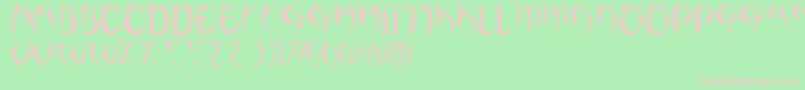 Zeddan Font – Pink Fonts on Green Background