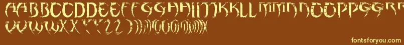 Zeddan Font – Yellow Fonts on Brown Background