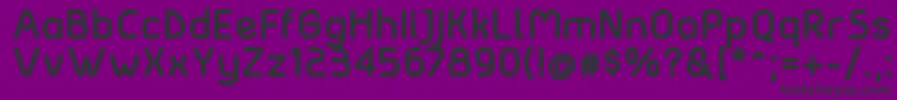 フォントMatondobold – 紫の背景に黒い文字