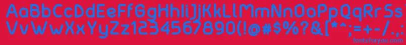 Matondobold Font – Blue Fonts on Red Background