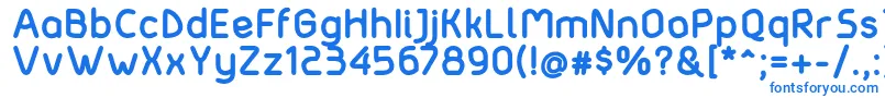 フォントMatondobold – 白い背景に青い文字