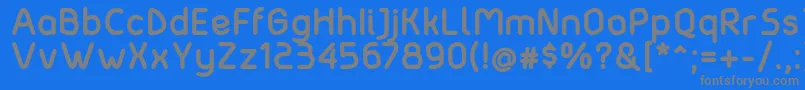 フォントMatondobold – 青い背景に灰色の文字