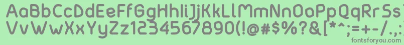 フォントMatondobold – 緑の背景に灰色の文字