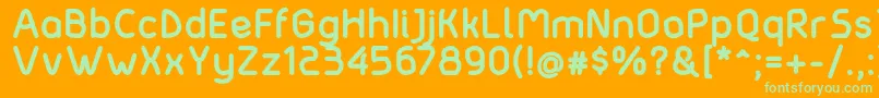 Шрифт Matondobold – зелёные шрифты на оранжевом фоне
