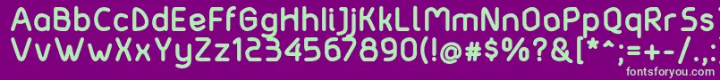 Matondobold Font – Green Fonts on Purple Background