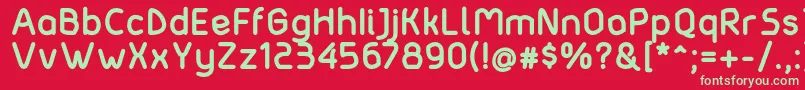 Matondobold Font – Green Fonts on Red Background