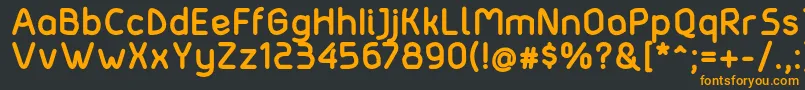 フォントMatondobold – 黒い背景にオレンジの文字