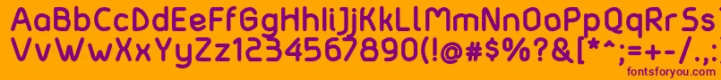 Matondobold Font – Purple Fonts on Orange Background