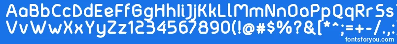 フォントMatondobold – 青い背景に白い文字