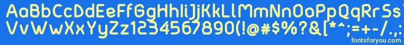 Matondobold Font – Yellow Fonts on Blue Background