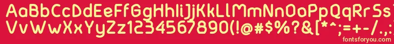 Matondobold Font – Yellow Fonts on Red Background