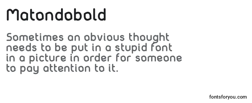 Matondobold Font