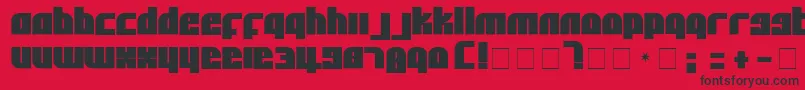 AflSolid Font – Black Fonts on Red Background