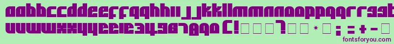 AflSolid Font – Purple Fonts on Green Background