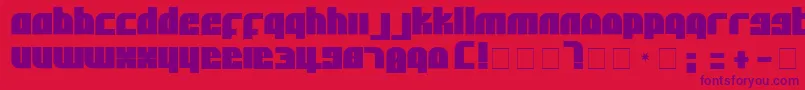 AflSolid Font – Purple Fonts on Red Background