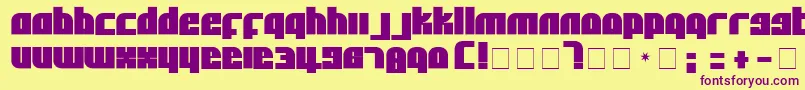 AflSolid Font – Purple Fonts on Yellow Background