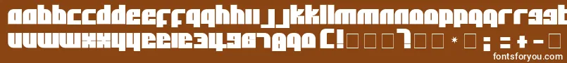 フォントAflSolid – 茶色の背景に白い文字