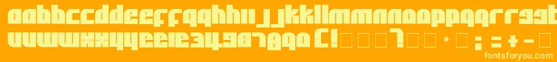 Fonte AflSolid – fontes amarelas em um fundo laranja