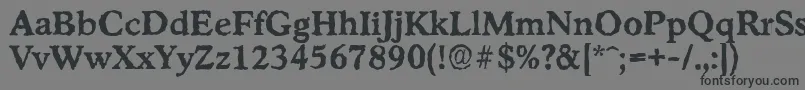 フォントStratfordrandomBold – 黒い文字の灰色の背景