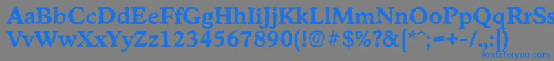 StratfordrandomBold Font – Blue Fonts on Gray Background
