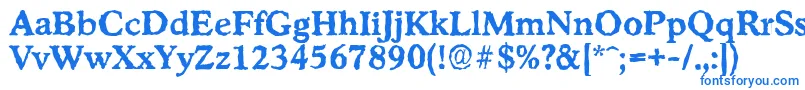 StratfordrandomBold Font – Blue Fonts on White Background