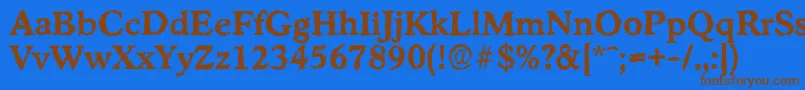 Шрифт StratfordrandomBold – коричневые шрифты на синем фоне