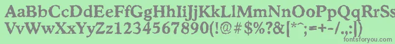 フォントStratfordrandomBold – 緑の背景に灰色の文字