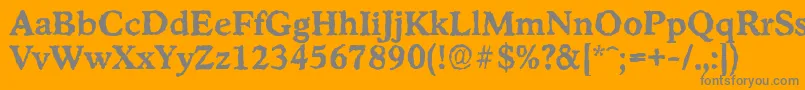 StratfordrandomBold-Schriftart – Graue Schriften auf orangefarbenem Hintergrund