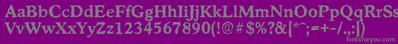 StratfordrandomBold-Schriftart – Graue Schriften auf violettem Hintergrund