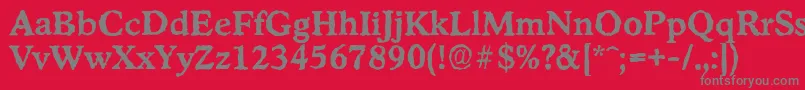 Шрифт StratfordrandomBold – серые шрифты на красном фоне