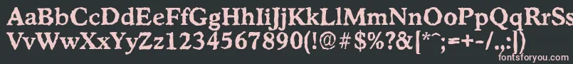 Шрифт StratfordrandomBold – розовые шрифты на чёрном фоне