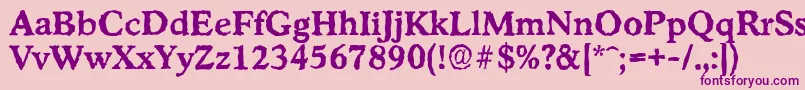 Шрифт StratfordrandomBold – фиолетовые шрифты на розовом фоне
