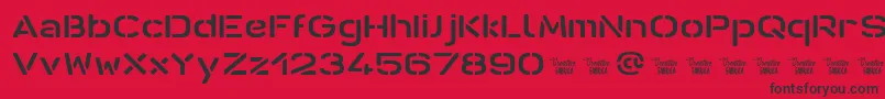 フォントAntarisStCf – 赤い背景に黒い文字