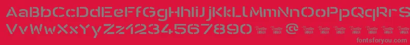 フォントAntarisStCf – 赤い背景に灰色の文字