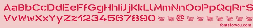 AntarisStCf Font – Red Fonts on Pink Background