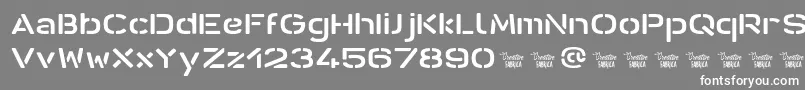 フォントAntarisStCf – 灰色の背景に白い文字