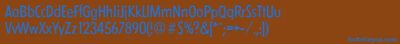 LimerickcdserialRegular Font – Blue Fonts on Brown Background