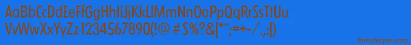 LimerickcdserialRegular Font – Brown Fonts on Blue Background