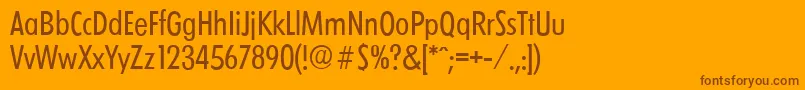LimerickcdserialRegular Font – Brown Fonts on Orange Background