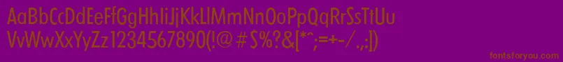 LimerickcdserialRegular Font – Brown Fonts on Purple Background
