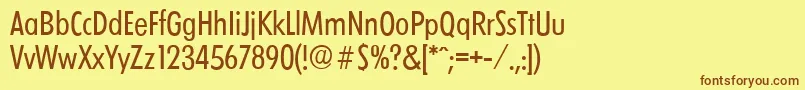 LimerickcdserialRegular Font – Brown Fonts on Yellow Background