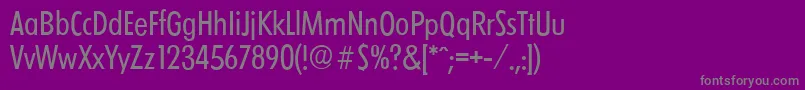 LimerickcdserialRegular Font – Gray Fonts on Purple Background