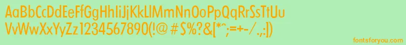 LimerickcdserialRegular Font – Orange Fonts on Green Background